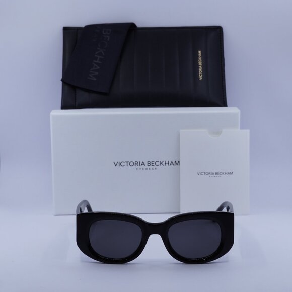 Victoria Beckham VB654S 001 Oval Sunglasses – Black/Grey - Picture 3 of 10